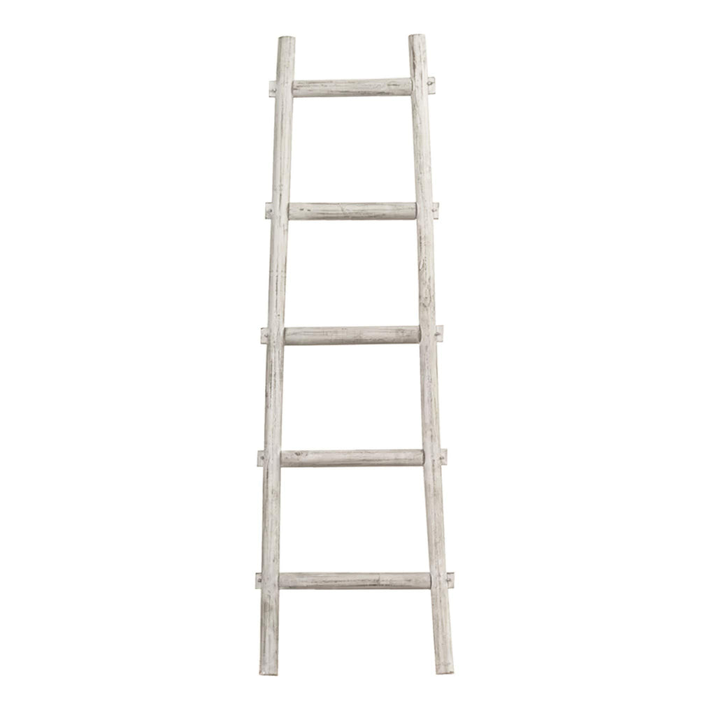 HomeRoots 59' X 18' X 2' White Decorative Ladder Shelve