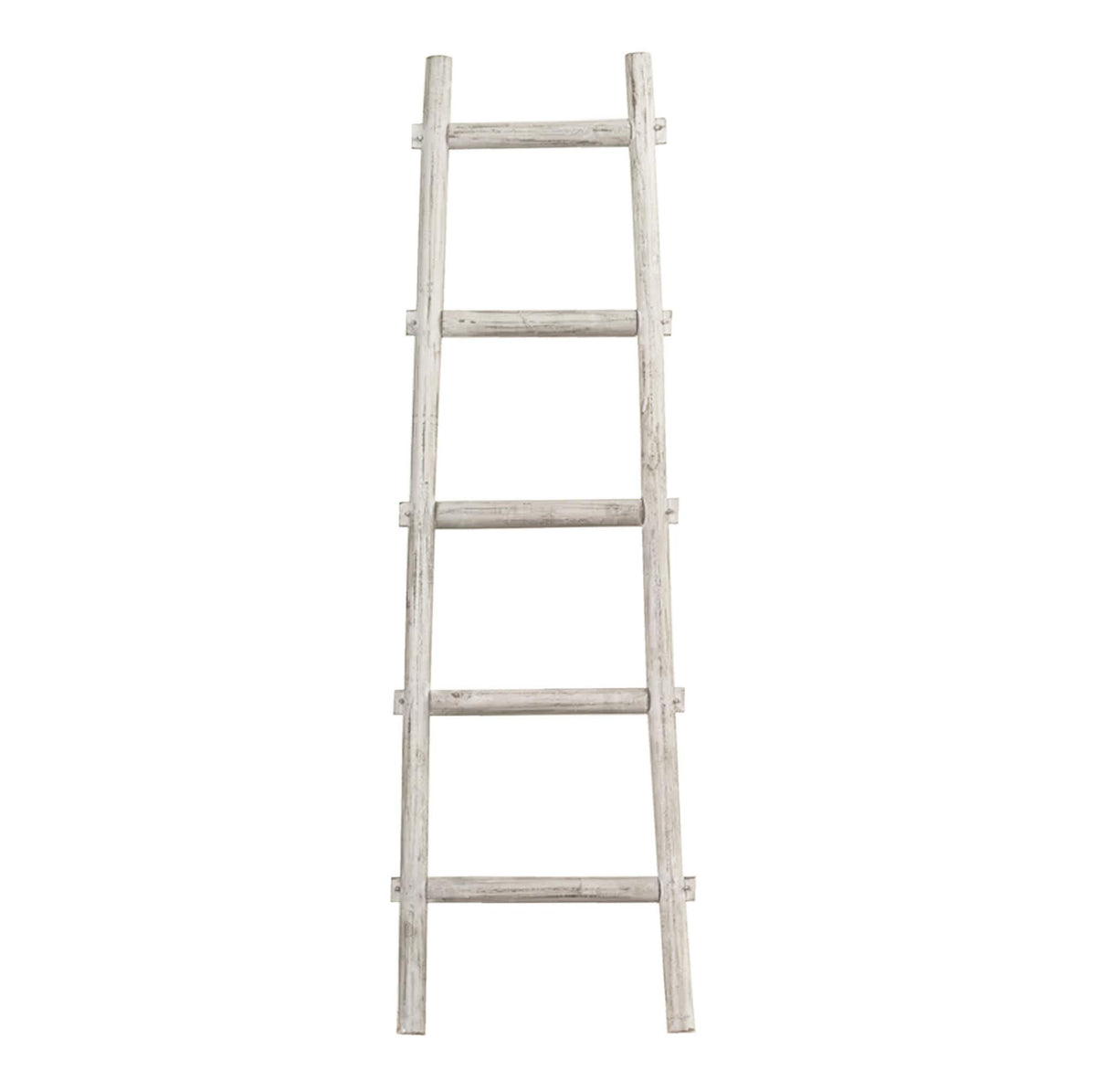 HomeRoots 59' X 18' X 2' White Decorative Ladder Shelve