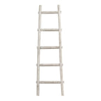 HomeRoots 59' X 18' X 2' White Decorative Ladder Shelve