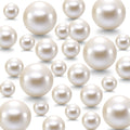 Jadive 200 Pieces Pearl Beads for Vase Filler Centerpieces, No Holes Pearl Makeup Beads for Wedding Holiday Party Home Brushes H