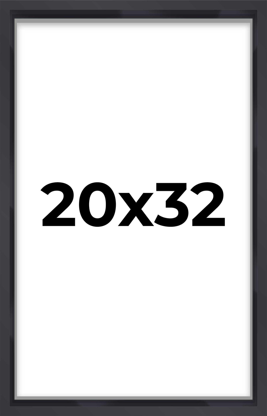 20x32 Shadow Box Frame Contemporary Black | 1'' Depth of Usable Space| Interior Size 20x32 or 32x20 Inches| UV Resistant Acrylic