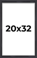 20x32 Shadow Box Frame Contemporary Black | 1'' Depth of Usable Space| Interior Size 20x32 or 32x20 Inches| UV Resistant Acrylic