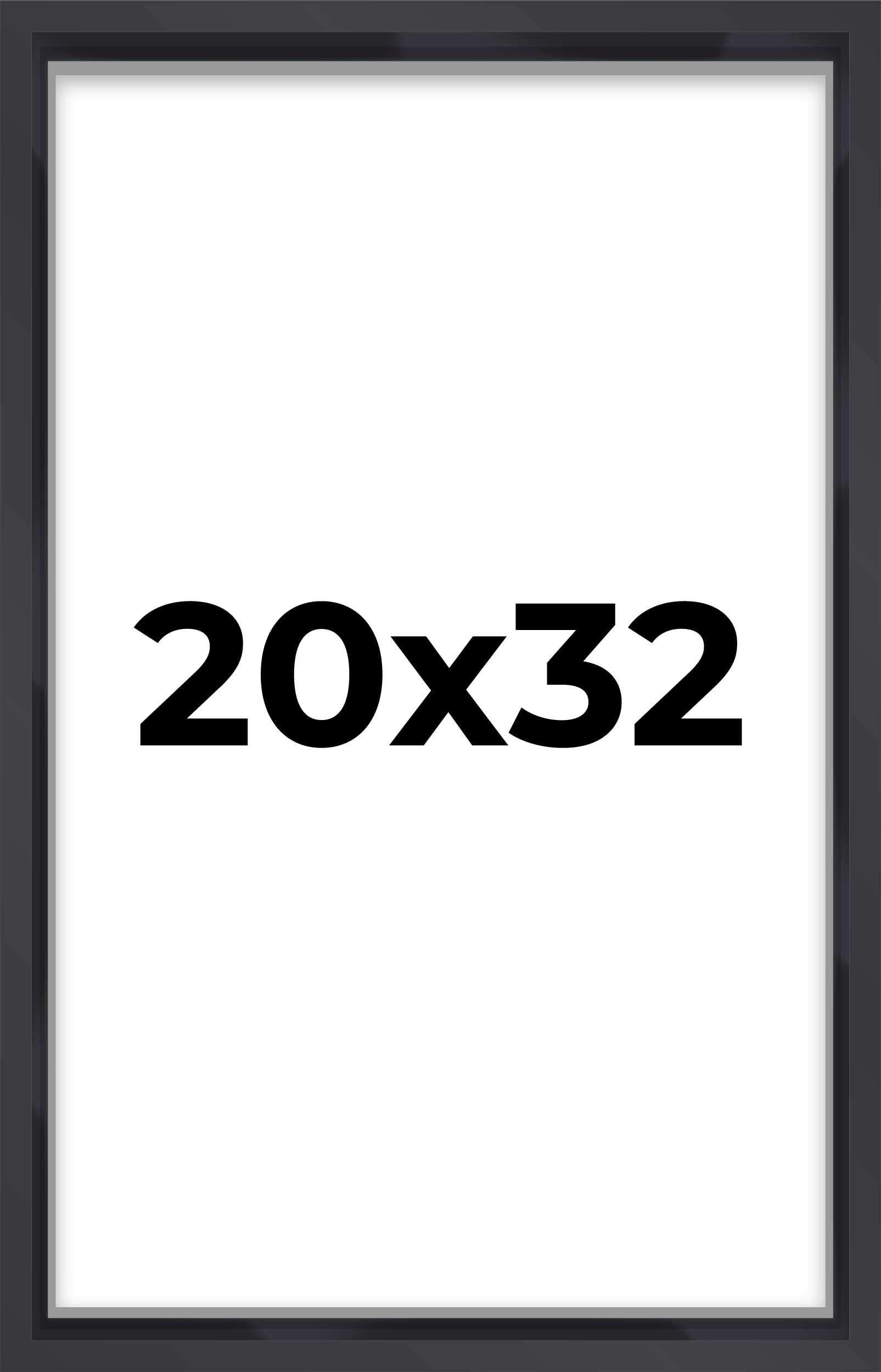 20x32 Shadow Box Frame Contemporary Black | 1'' Depth of Usable Space| Interior Size 20x32 or 32x20 Inches| UV Resistant Acrylic