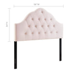Modway Sovereign Full Diamond Tufted Performance Velvet Headboard, Pink