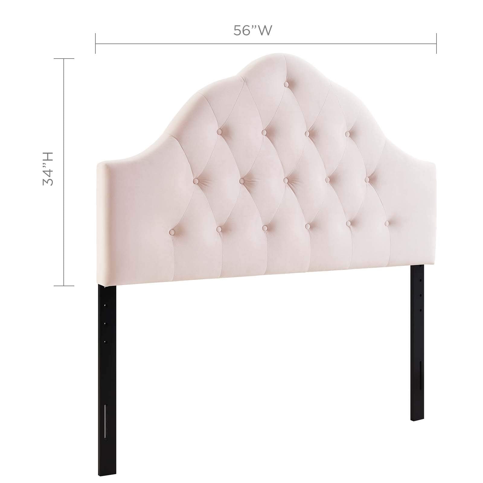 Modway Sovereign Full Diamond Tufted Performance Velvet Headboard, Pink