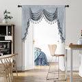 Elkca Thick Chenille Window Curtains Valance For Living Room Silver Grey Curtain Valance For Bedroom,Rod Pocket (W69Inch,1 Panel