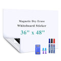 Warasee Magnetic Dry Erase Whiteboard Paper, 36' X 48' Self Adhesive Whiteboard Sheet For Wall, Easy To Write And Clean Dry Er