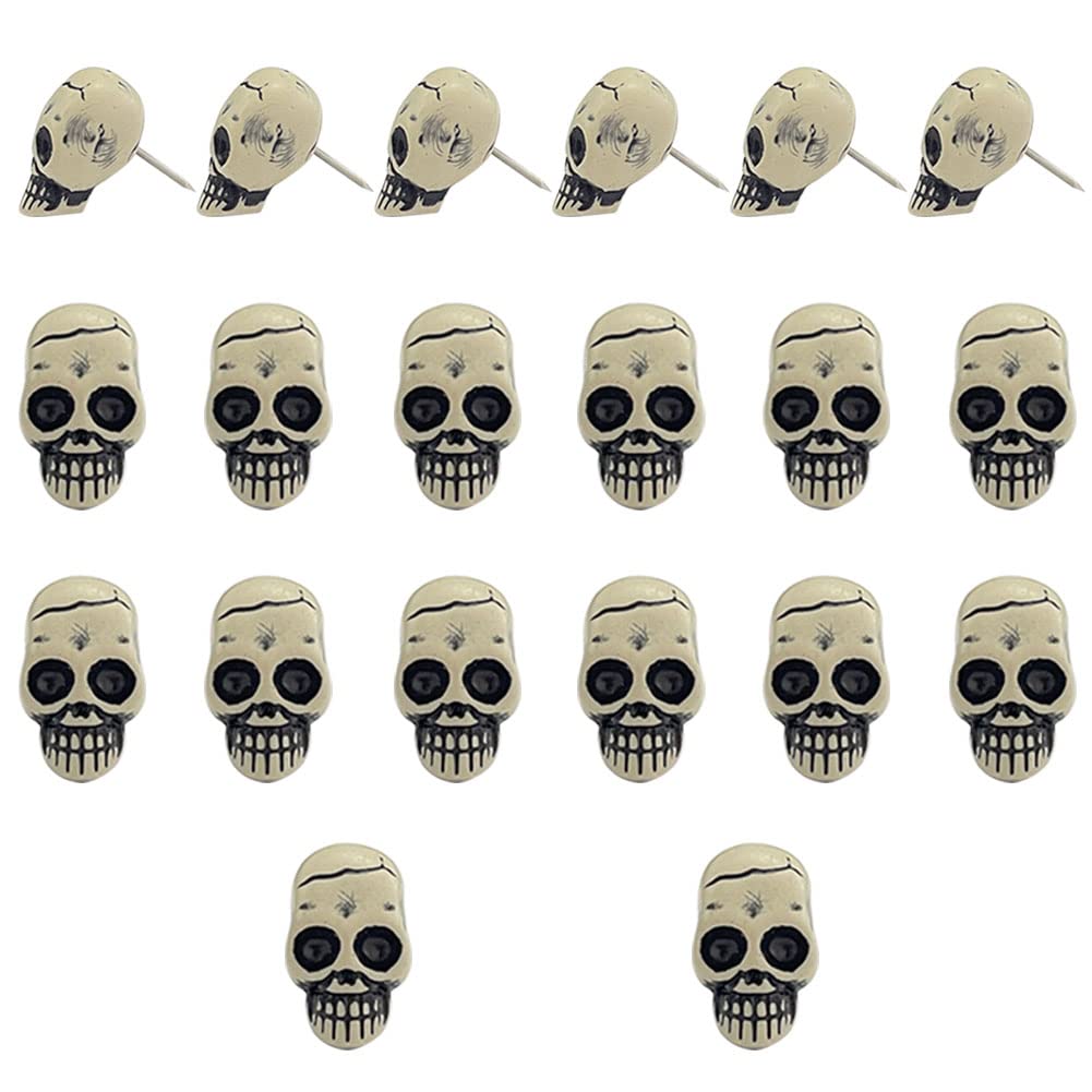 Ackron Skull Push Pins, Decorative Creative Thumbtack, Office Tacks For Bulletin Board, Cork Boards, Map, Photo, Wall Fixed, Pic