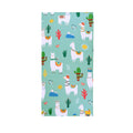 LIVILAN Llama Alpaca Cactus Beach Towels, Microfiber Bath Swim Pool Beach Towel, Quick Dry and Sand Free Oversized Towel 60.00 x