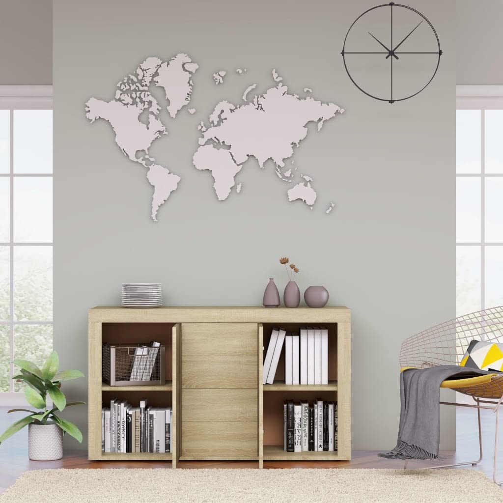 vidaXL Sideboard, Sideboard Cabinet Commode, Storage Sideboard with 2 Doors, Storage Side Cabinet, Scandinavian, Sonoma Oak Engineered Wood