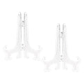 Funzhan 2pcs Clear Acrylic Easels Plastic Plate Stands Holders Small Fold Display Stand Picture Frame Photo Artwork Home Decorat