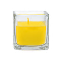 Zest Candle 12-Piece Votive Candles, Yellow Citronella Square Glass