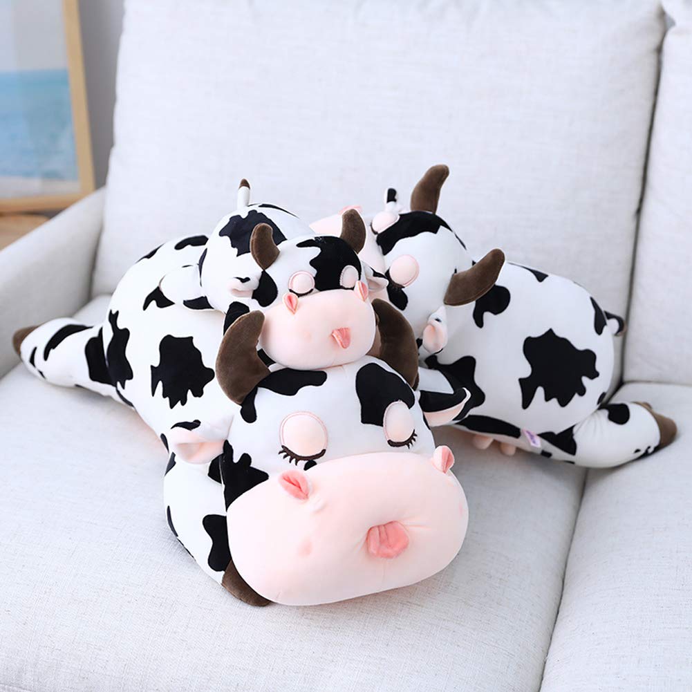 Jensquaify Cow Pillow, Cow Stuffed Animals Plush Toys Gifts For Kids, 23.6'