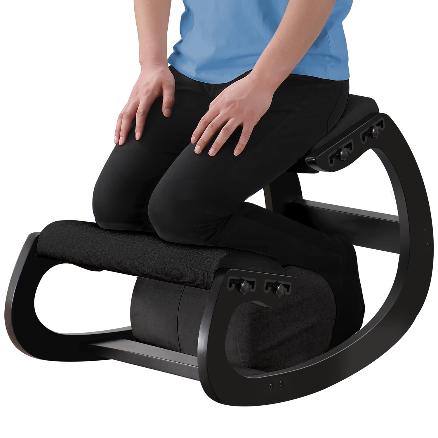 Adjustable Kneeling Chair, Wooden Ergonomic Chair Knee Chair Posture Chair - Improve Your Posture with an Angled Seat for Home,O
