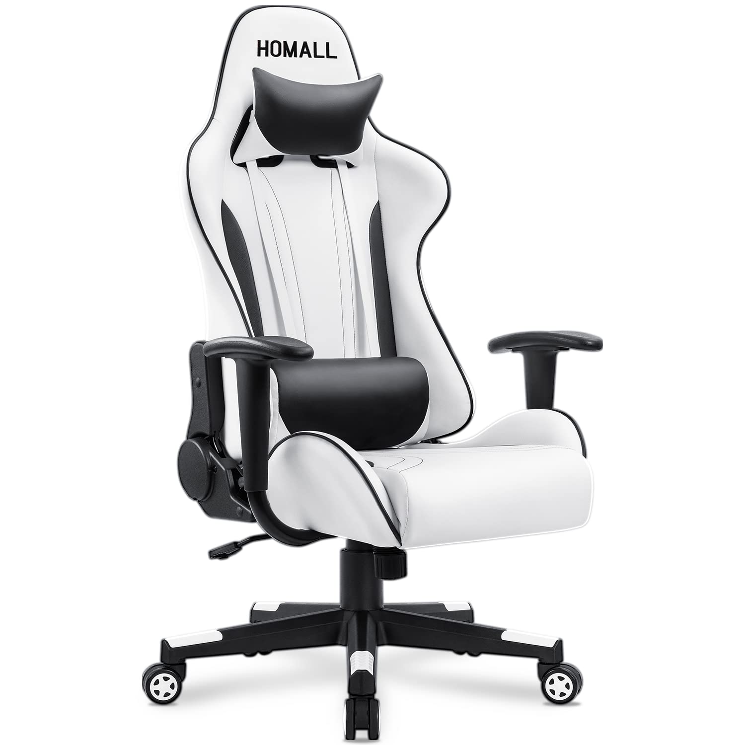 Homall Office Chair, High-Back Swivel Mesh/PVC Seat Computer Swivel Executive Gaming Chair (Black)