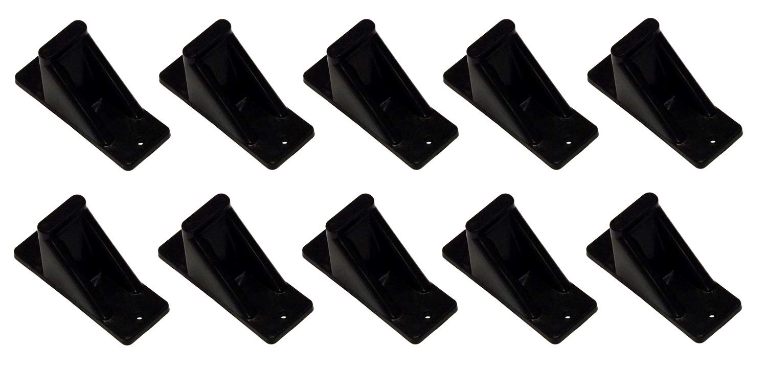 Jsp Manufacturing Black Plastic Mini Roof Snow Ice Guard - Multi-Quantity Pack | Prevents Sliding Snow Stops Buildip (10)