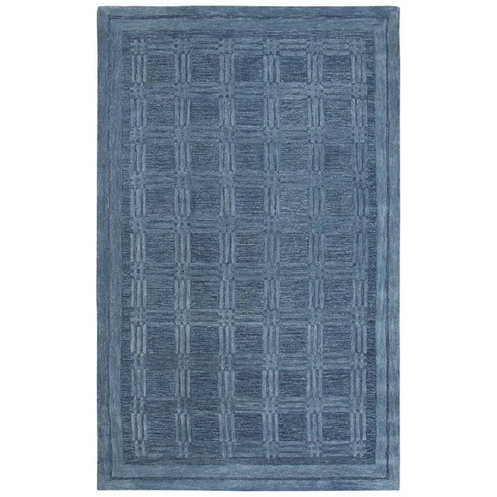 Alora Decor Emerson 5' X 8' Squares Blue/Gray/Rust/Blue Hand-Tufted Area Rug