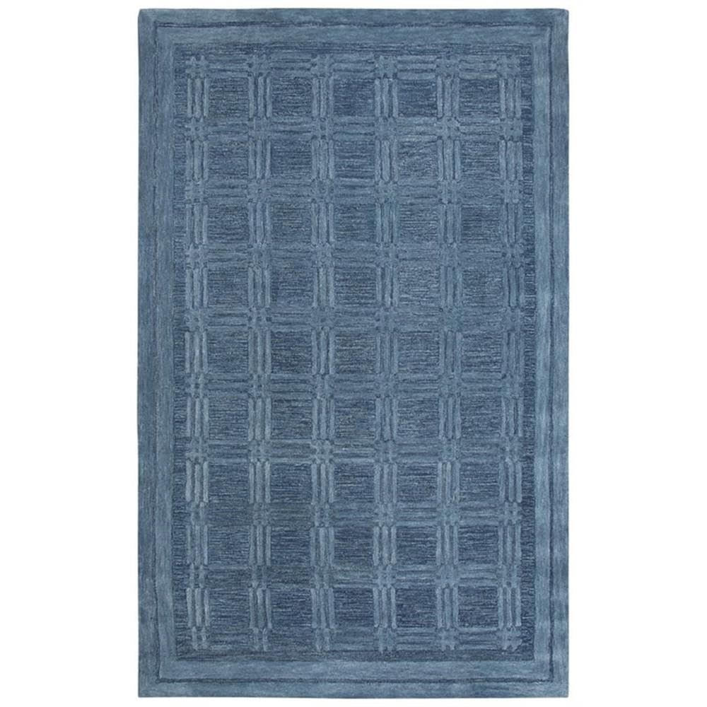 Rizzy Home Alora Decor Emerson 10' X 13' Squares Blue/Gray/Rust/Blue Hand-Tufted Area Rug