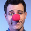 Wanna Party 2 PCS Rubber Clown Nose Set, Red Foam Sponge Nose, Red Circus Clown Nose for Costume Party Cosplay Halloween Christm