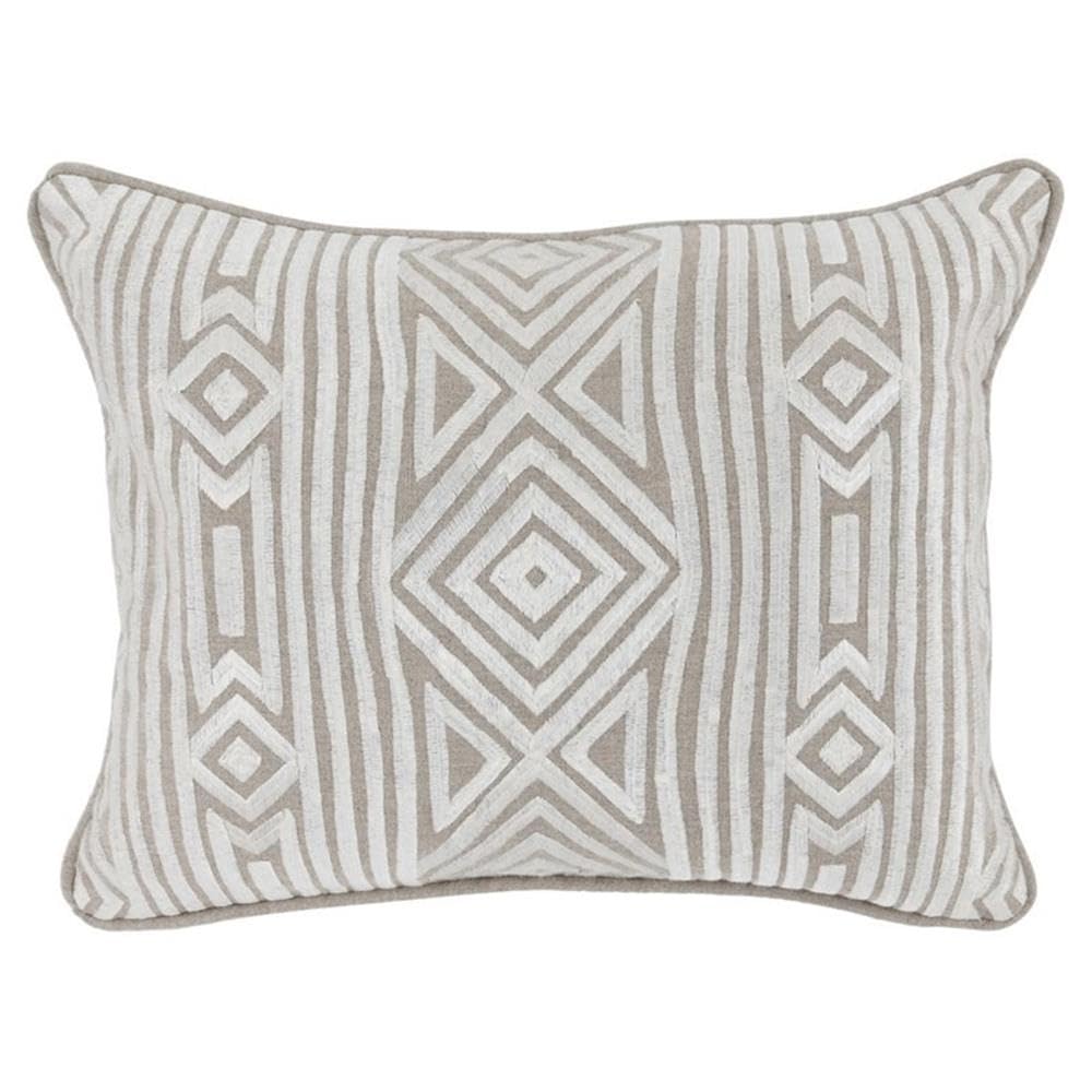 Kosas Home Adrie 12X16 Transitional Cotton And Linen Pillow In Ivory/Beige