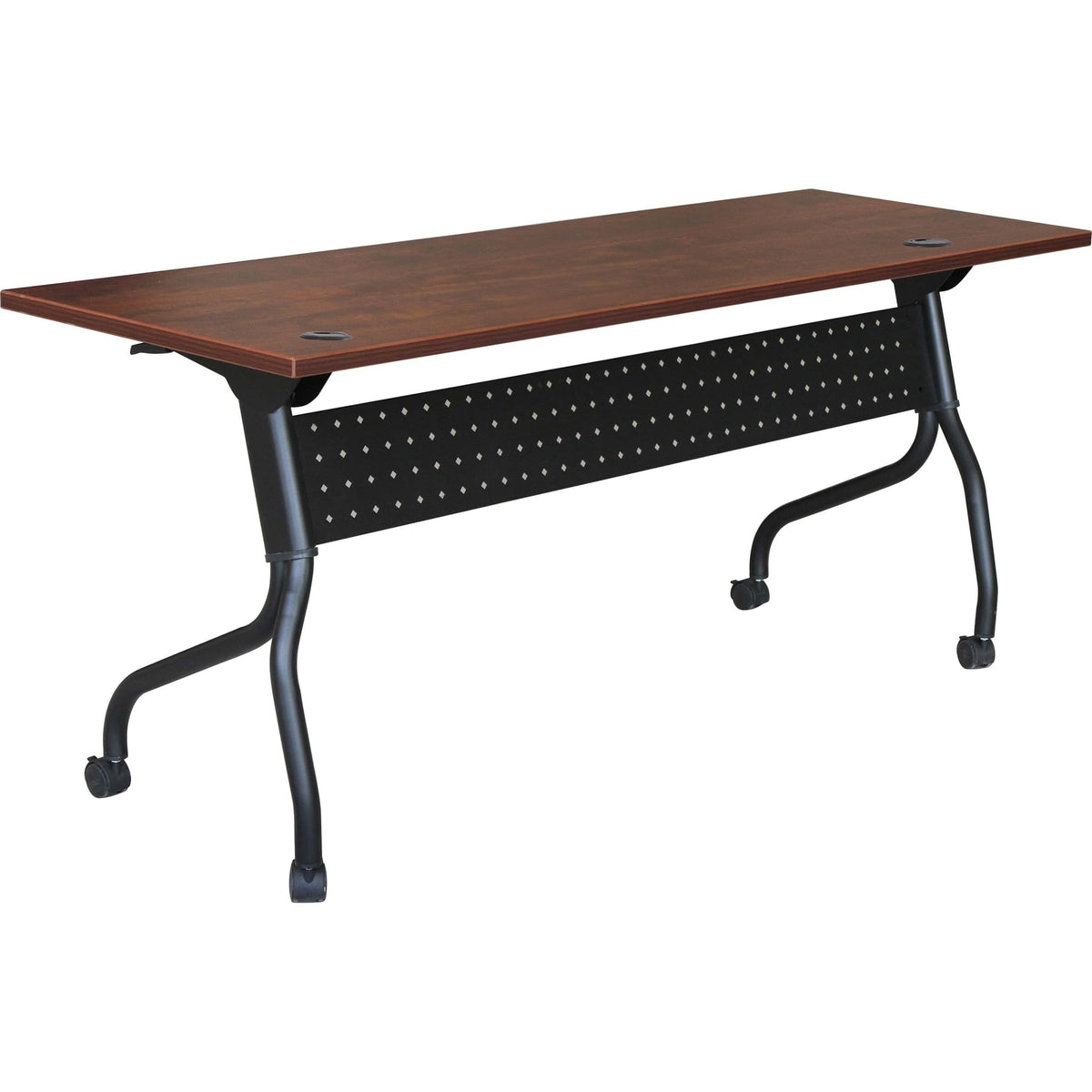 Lorell LLR59517 Cherry Flip Top Training Table