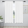 Easy-Going Rod Pocket Blackout Curtains For Bedroom, Room Darkening Window Curtains For Living Room, Thermal Insulated Noise Reduction Solid Window Drapes, 2 Panels(34X72 In, White)