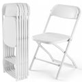DUMOS Folding Chairs Sets of 6, 330lbs Plastic Stackable Portable Patio Dining Sets, Fold Up for Indoor Outdoor, Camping, Garden