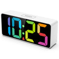 Welgo 7.5 Inches Large Digital Alarm Clock for Seniors & Kids, 0-100% Dimmable Display, USB Charging Port, Adjustable Volume, Ea
