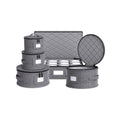 Zoomella 5 Pieces Soft Quilted China Storage Set With Zippers Zippered Tableware Storage Bags Safeguarding Organizers Organized 