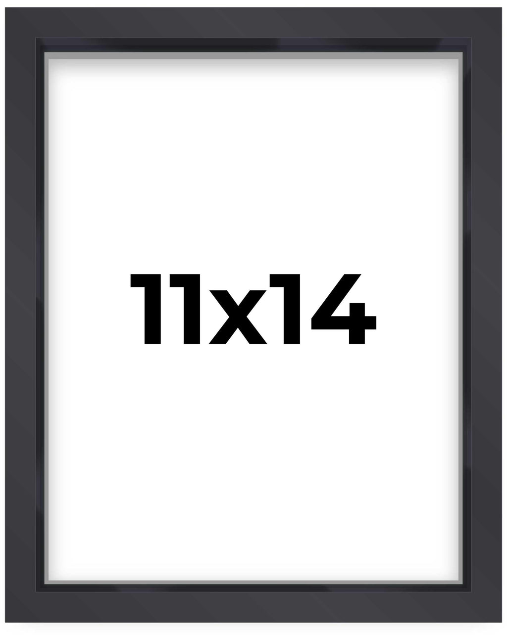 11x14 Shadow Box Frame Contemporary Black | 1'' Depth of Usable Space| Interior Size 11x14 or 14x11 Inches| UV Resistant Acrylic