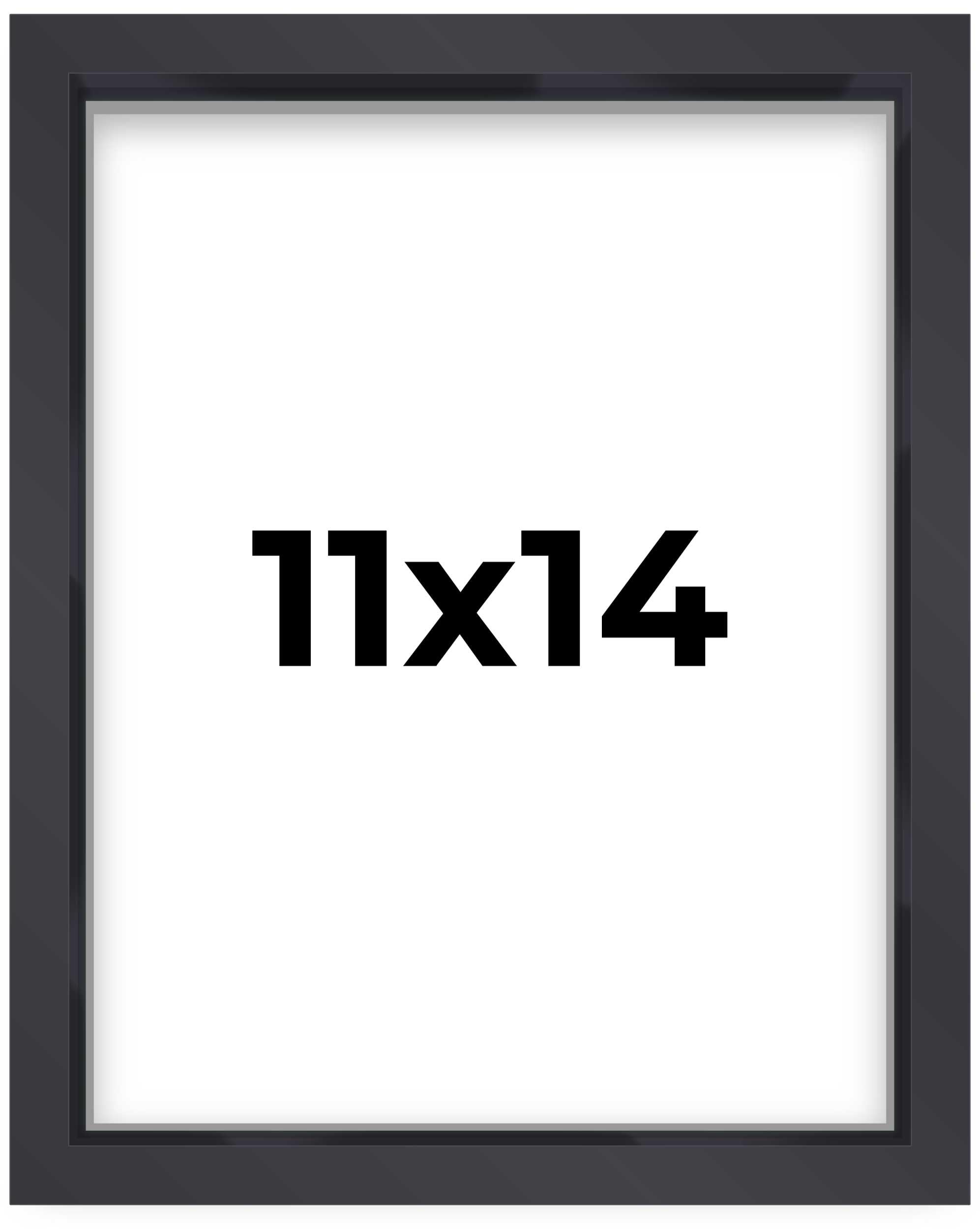 11x14 Shadow Box Frame Contemporary Black | 1'' Depth of Usable Space| Interior Size 11x14 or 14x11 Inches| UV Resistant Acrylic