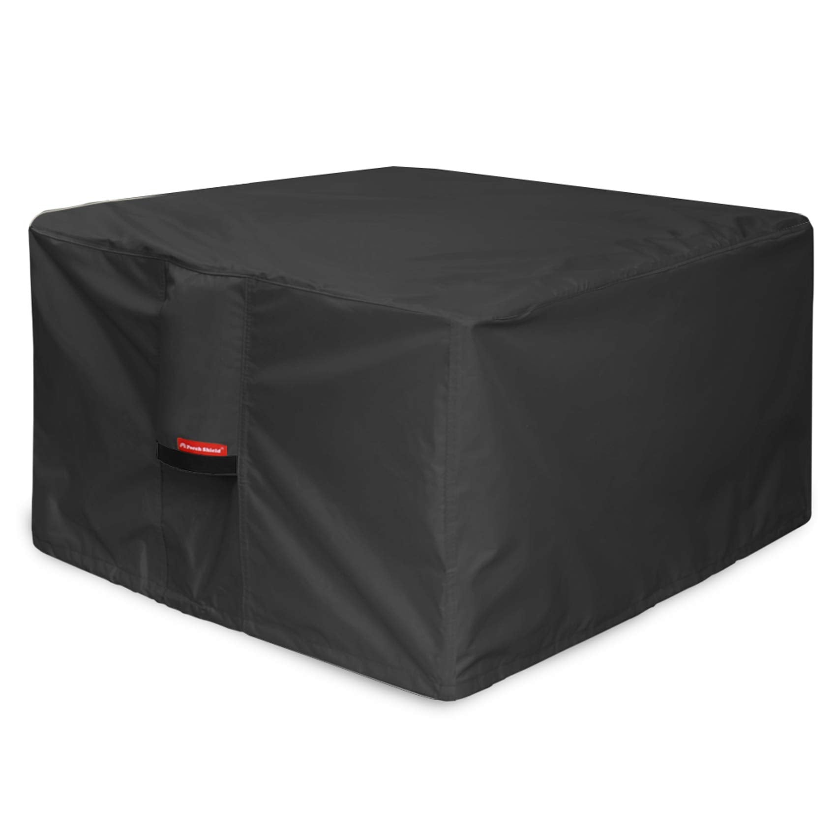 Porch Shield Fire Pit Cover - Waterproof 600D Heavy Duty Square Patio Fire Pit Table Cover Black - 28 X 28 Inch