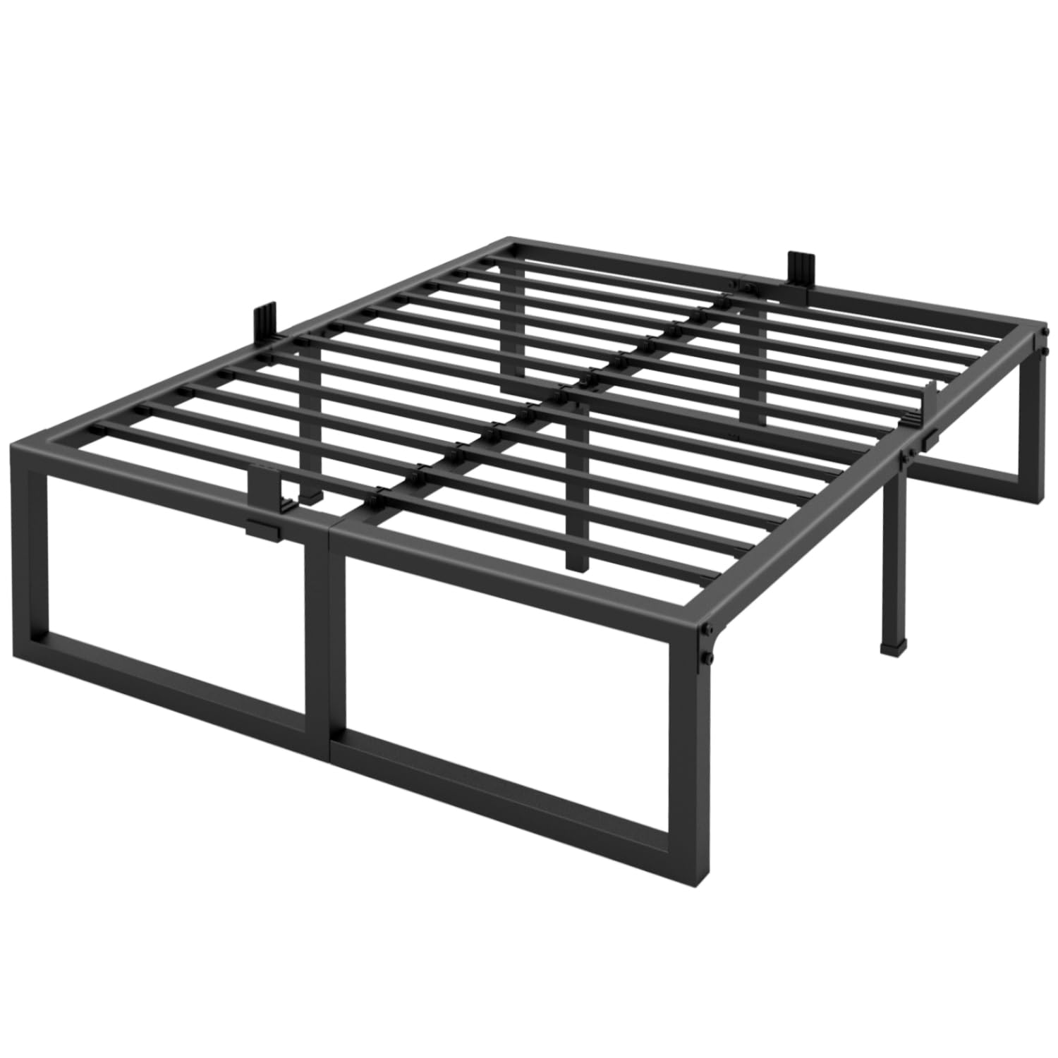 Yitong Angel California King Bed Frame, 18 Inch High 3500 Lbs Metal Platform, Mattress Foundation With Steel Slat Support/No Box Spring Needed/Noise Free/Non-Slip/Easy Assembly