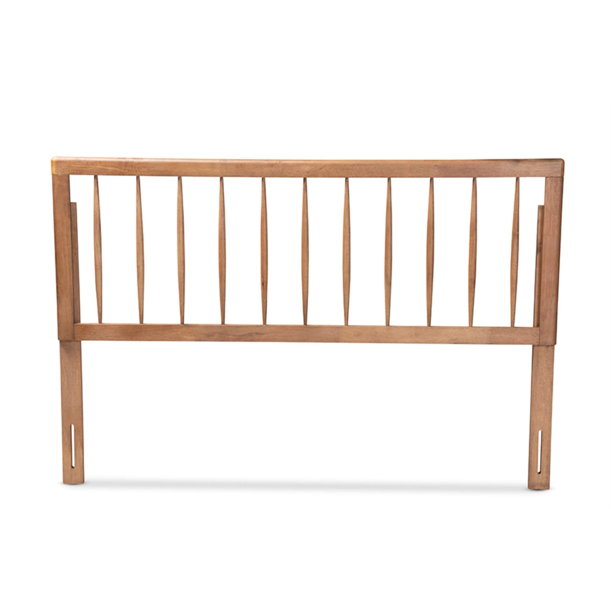 Baxton Studio Valin Modern and Contemporary Ash Walnut Finished Wood Full Size Headboard
