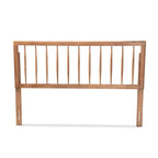 Baxton Studio Valin Modern and Contemporary Ash Walnut Finished Wood Full Size Headboard