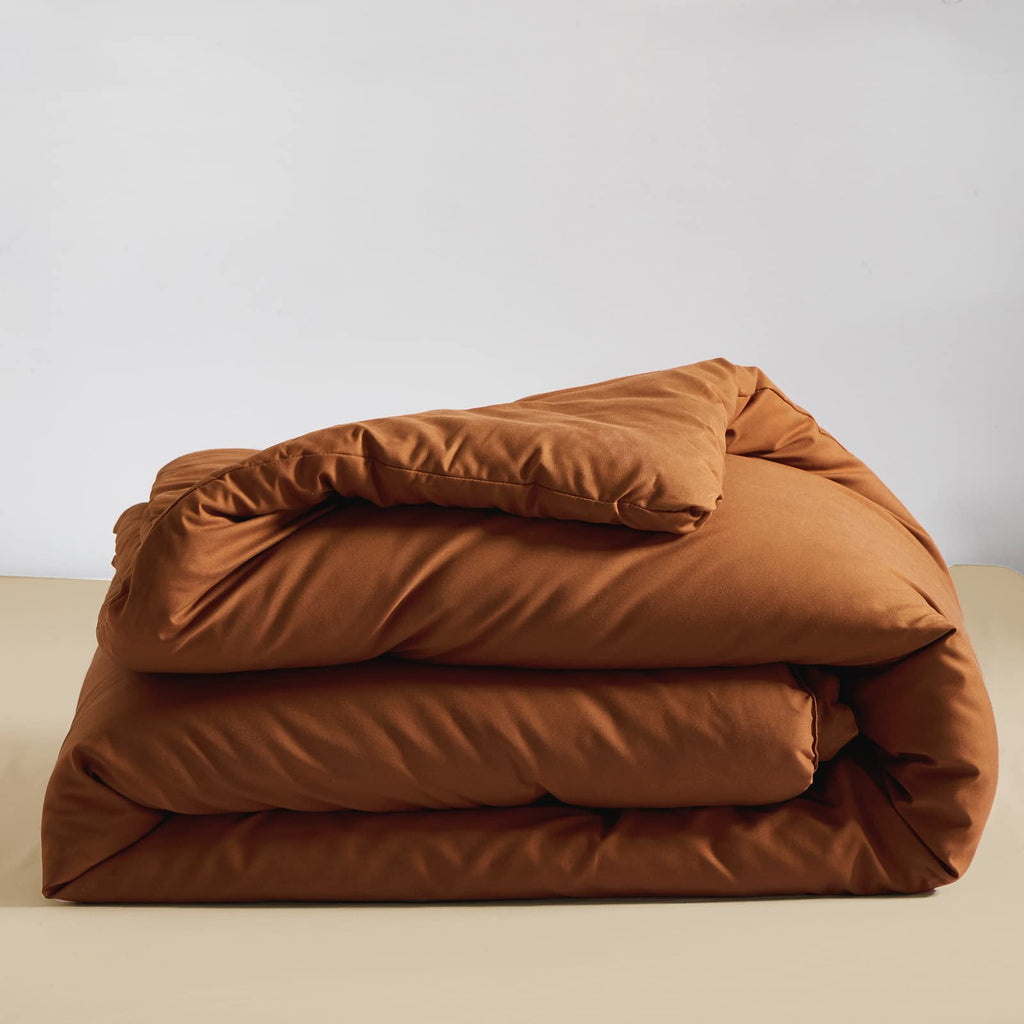 Karever Comforter Set, Pumpkin Color, Bedding Set For Women Girls, Full 3 Pcs, Breathable Soft Bedroom Collection