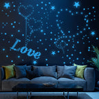 Glow In The Dark Stars For Ceiling, 1120Pcs Airsnigi Glow In The Dark Wall Decals Long-Lasting Glowing Star Wall Stickers Excell