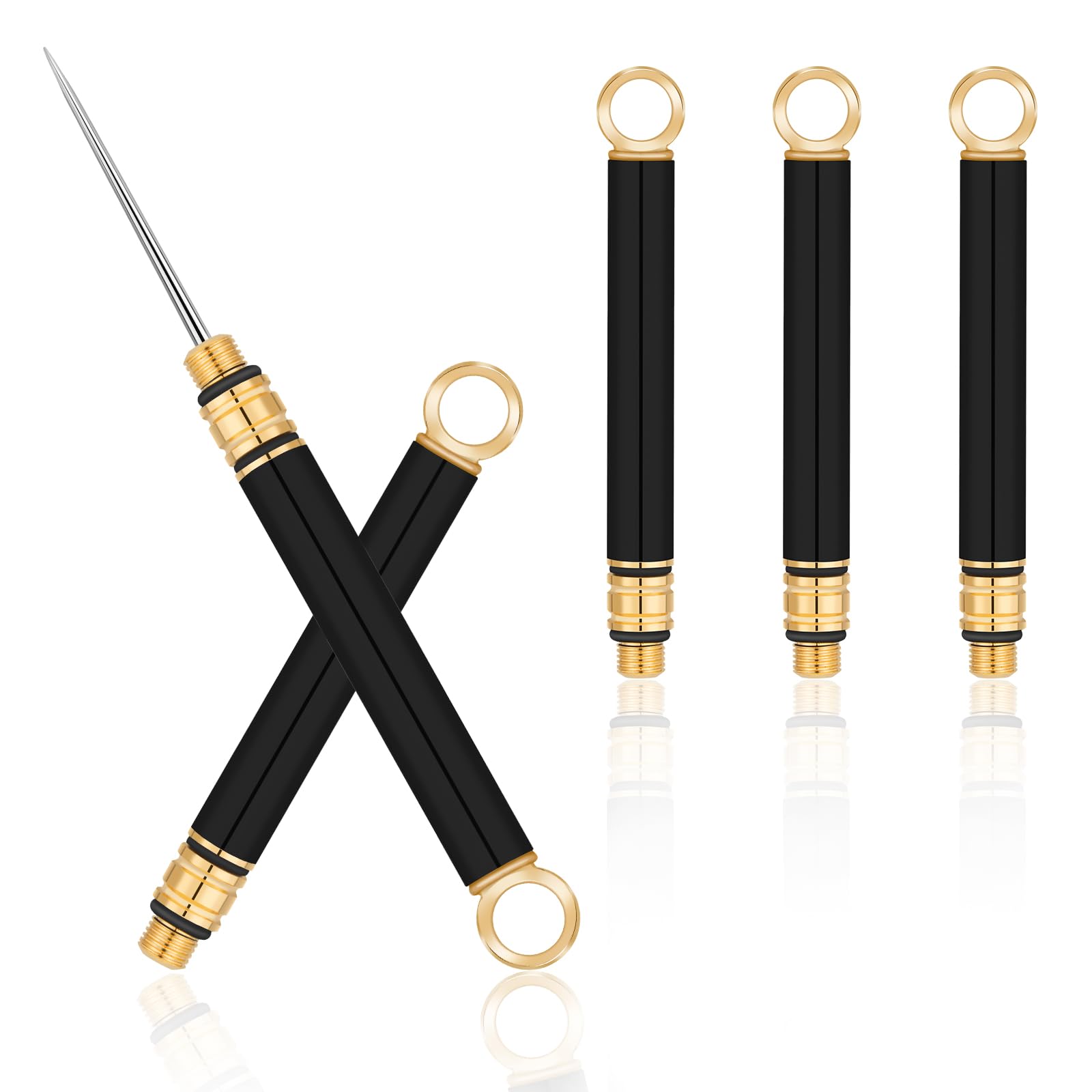 Qlfecle Titanium Toothpick Holder, Portable 3 PCS Metal Toothpicks for Teeth, Mini Reusable Stainless Steel Toothpick Pocket Too