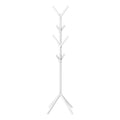 Offex 70 H White Matte Finish Modern Industrial Style Entryway Freestanding 4Tier Hall Tree Hanger with 8 Hooks