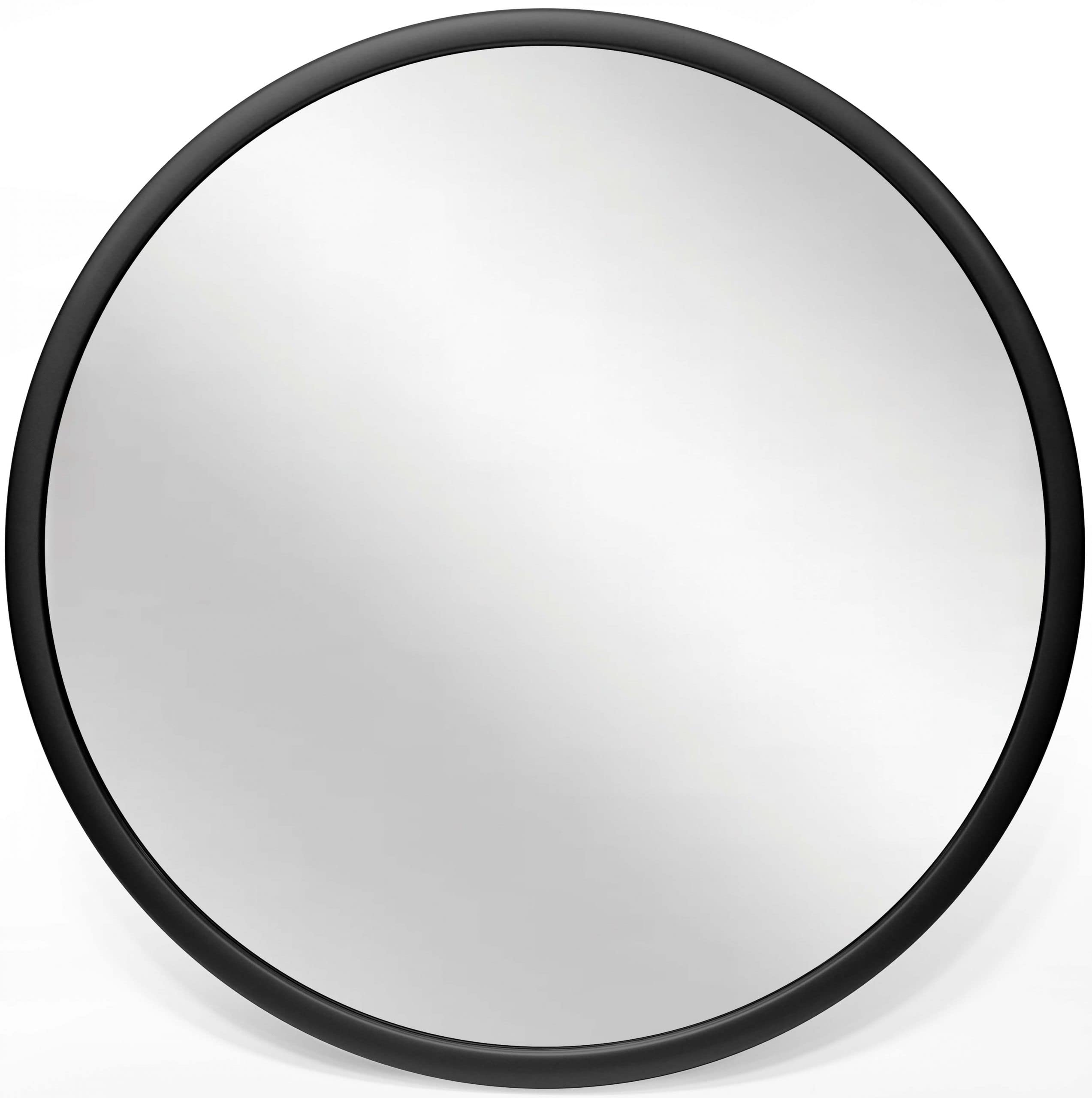Infinity Instruments Nera Argento 22 inch Circle Round Matte Modern Wall Mirror Wall Art Decor Hanging Circular Decorative Mirro