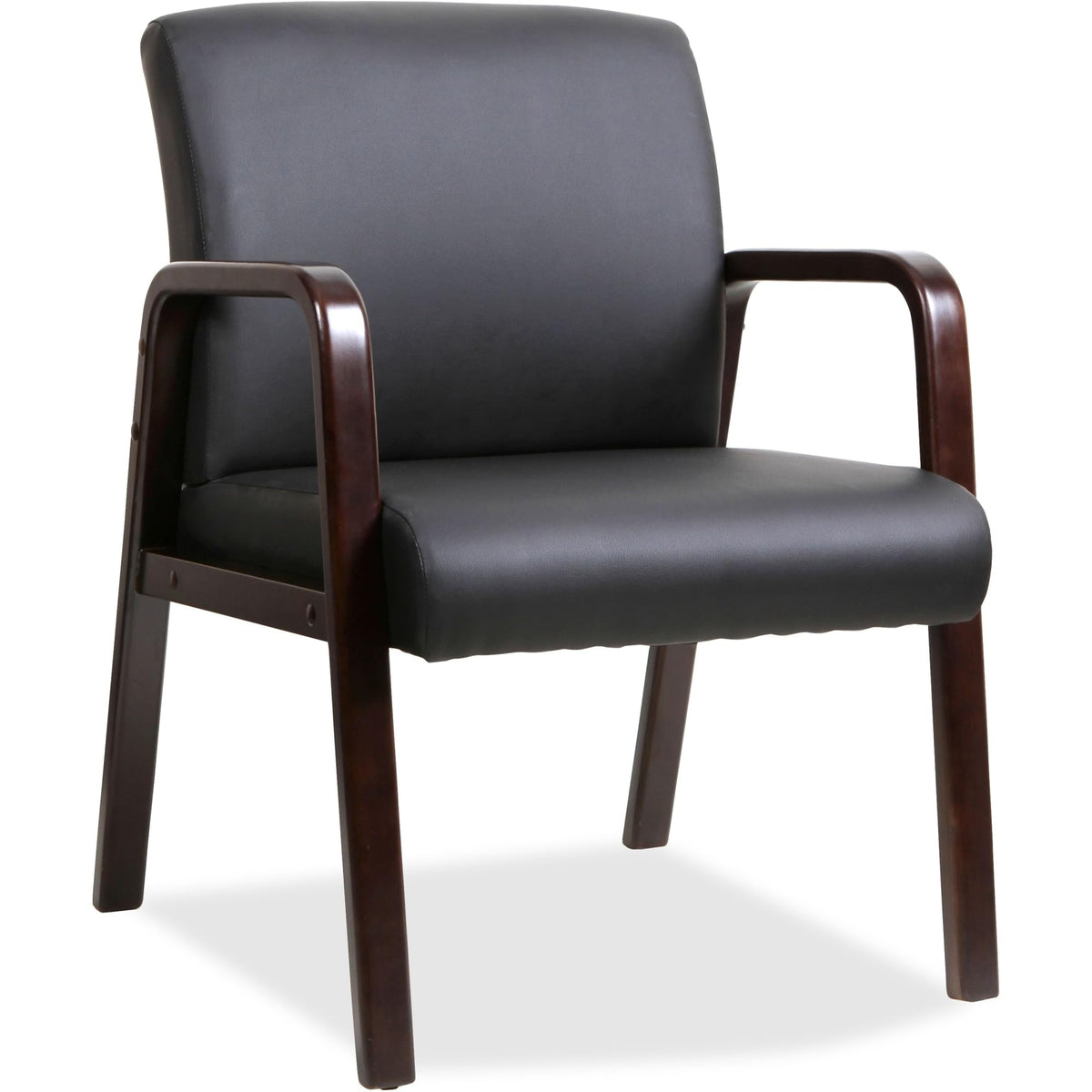 Lorell Guest Chair, Black/Espresso