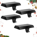 Guojanfon Christmas Stocking Holders Mantel Stocking Hangers Metal Hanging Hooks Stocking Holders Bases for Fireplace Free Stand