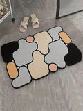 7Seas Bathroom Door Puzzle 5D Mat | Super Absorbent Bath Mat | Rubber Floor Mat for Home|QuickDrying NonSlip Floor Mat 40 * 60