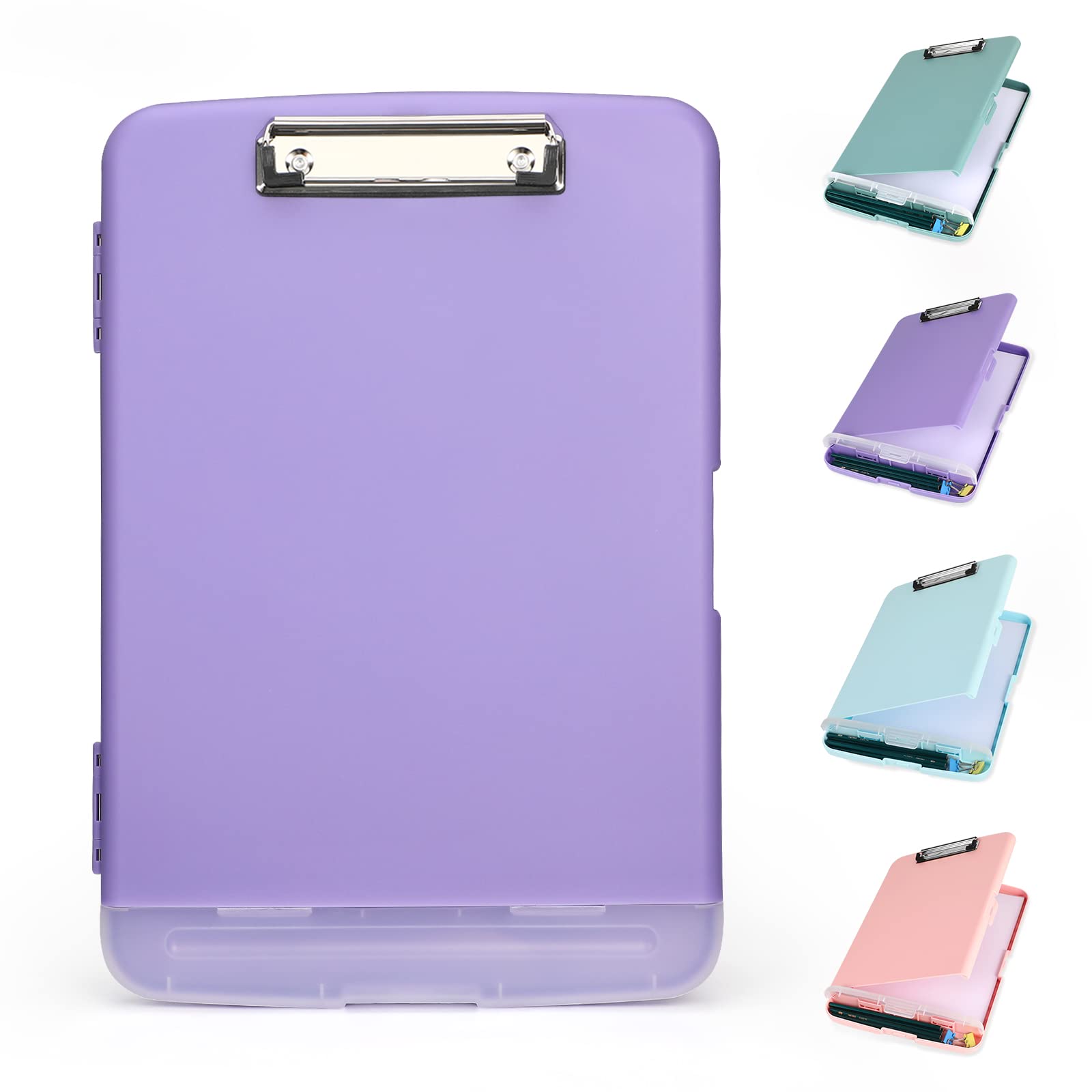 Yeahviy Clipboard With Storage, Clip Boards 8.5X11 With Storage, Large Capacity Nursing Clipboards With Pen Holder, Heavy Duty P