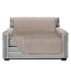 Sofa Shield Patented Chair Slipcover, Reversible Tear Resistant Soft Quilted Microfiber, 48” Seat Width, Durable Furniture Stain Protector With Straps, Washable Cover For Dogs, Kids, Light Taupe