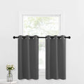 Nicetown Kitchen Curtains Tiers Sets For Windows - Thermal Insulated Home Decor Blackout Grommet Window Treatment Drapes For Camper Rv (29W By 36L With 1.2 Inches Header, Grey, 1 Pair)