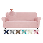 Znsayotx Super Stretch Sofa Cover (71'-91'), New Striped Sofa Covers Fitted Slipcovers With Elastic Bottom, Dog Cat Pets Proof Spandex Washable Fabric Comfortable & Durable (Chintz Rose, Sofa)