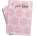 AllNeedz Baby Shower Game Cards (Find The Guest) for Themed Events | Baby Shower Placards (Cardstock) Card Game Kit  Pink (Set 