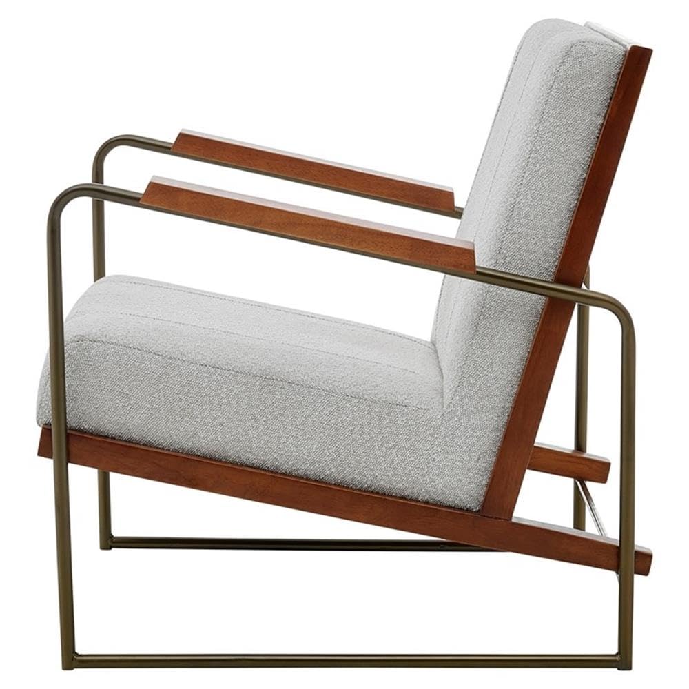 Npd Furniture And More Damian Fabric Arm Accent Chair, Beige