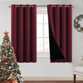 Princedeco Christmas Decor 100% Blackout Curtain Panels Noise Reducing And Heat Blocking Drapes For Windows Thermal Insulated Gr